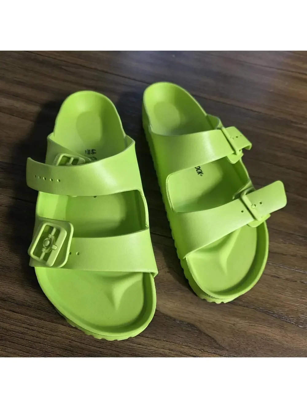 Birkenstock Arizona EVA sandals in active lime Unisex Size: US 13-13.5 / EU 46